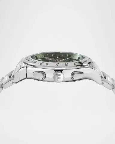 Ferragamo Men's 42mm 1927 Chrono Watch with Bracelet Strap, Green | Thumbnail 2