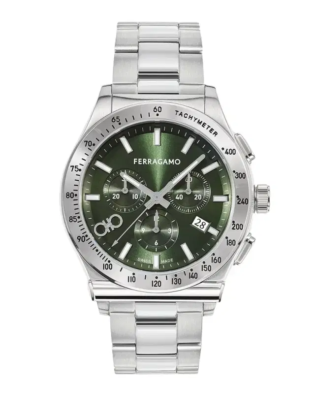 Men 's 42mm  1927 Chrono Watch with Bracelet Strap, Green