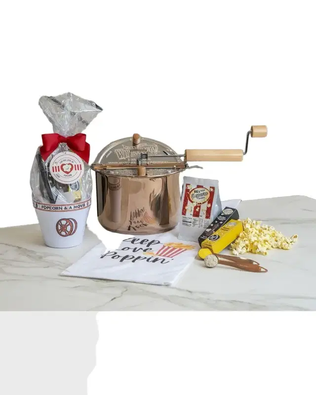 Wabash Valley Farms For the Love Set Popcorn Set with Copper Plated Whirley Pop