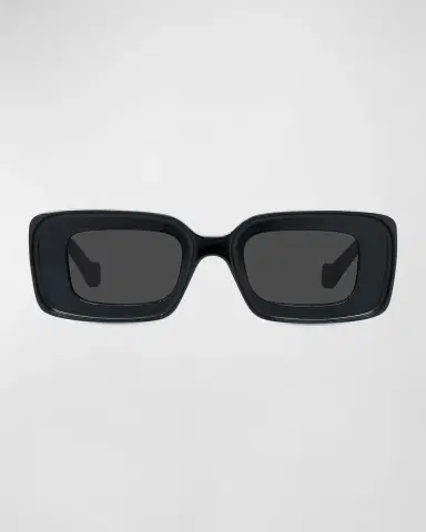 Loewe Anagram Beveled Acetate Rectangle Sunglasses | Thumbnail 3 Loewe Anagram Beveled Acetate Rectangle Sunglasses | Thumbnail 3