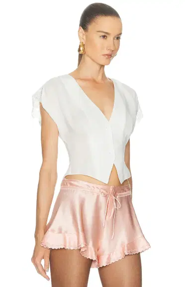 Fleur du Mal Georgette Flounce Top | Thumbnail 2 Fleur du Mal Georgette Flounce Top | Thumbnail 2