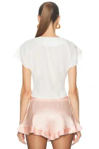 Fleur du Mal Georgette Flounce Top | Thumbnail 3 Fleur du Mal Georgette Flounce Top | Thumbnail 3