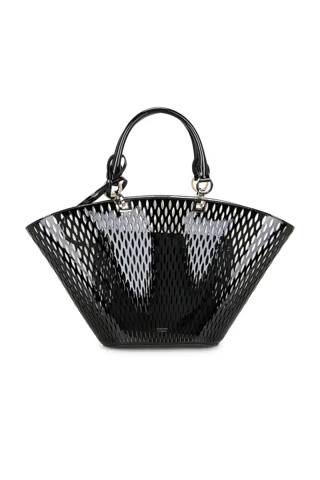 TOM FORD Cut Out Patent Leather Medium Panier Bag