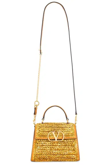 Valentino Garavani Crochet Raffia VSLING Top Handle Bag | Thumbnail 7
