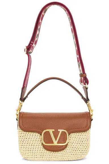 Valentino Garavani Crochet Raffia Alltime Shoulder Bag | Thumbnail 1