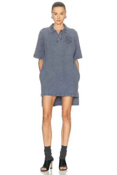 Alexander Wang Oversized High Low Polo Mini Dress | Thumbnail 4 Alexander Wang Oversized High Low Polo Mini Dress | Thumbnail 4