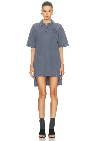 Alexander Wang Oversized High Low Polo Mini Dress | Thumbnail 1 Alexander Wang Oversized High Low Polo Mini Dress | Thumbnail 1