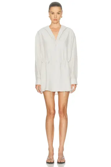 Alexander Wang Button Down Hoodie Mini Dress | Thumbnail 2 Alexander Wang Button Down Hoodie Mini Dress | Thumbnail 2