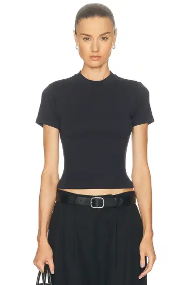 EAVES Bonnie High Neck Baby Tee | Thumbnail 3 EAVES Bonnie High Neck Baby Tee | Thumbnail 3