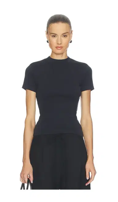 EAVES Bonnie High Neck Baby Tee | Thumbnail 1 EAVES Bonnie High Neck Baby Tee | Thumbnail 1