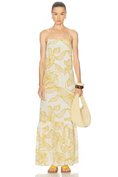 ADRIANA DEGREAS Foliage Maxi Dress | Thumbnail 1 ADRIANA DEGREAS Foliage Maxi Dress | Thumbnail 1