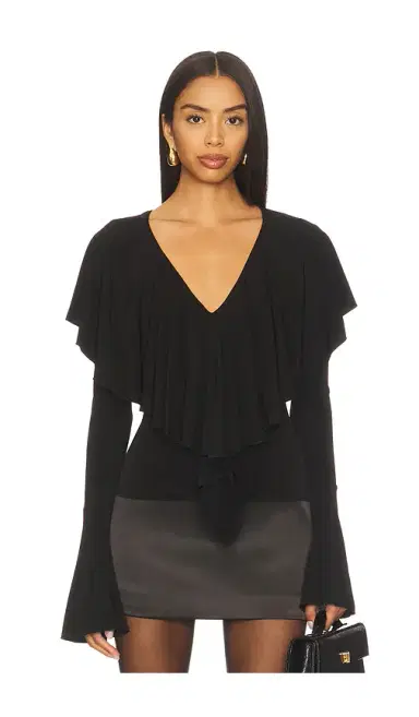 MORE TO COME Ellen V Neck Top | Thumbnail 2