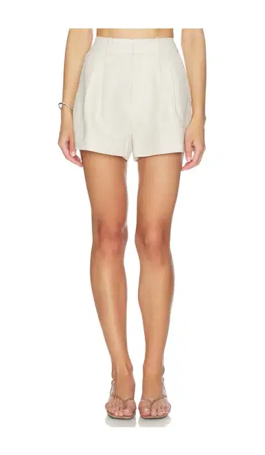 GOOD AMERICAN Linen Trouser Shorts | Thumbnail 1