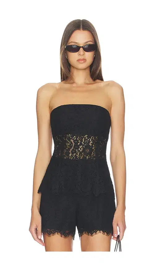 CAMI NYC Bijou Strapless Lace Top