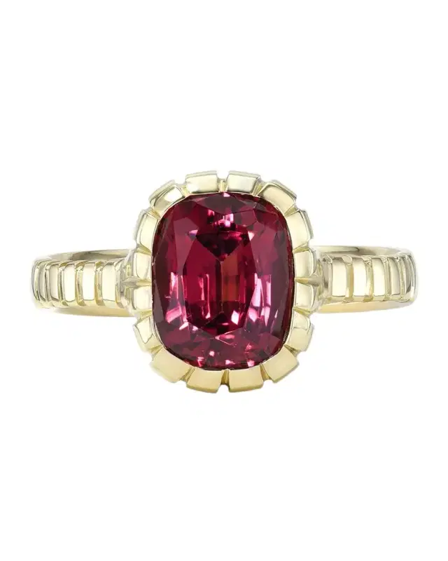Garnet Heirloom Bezel Ring