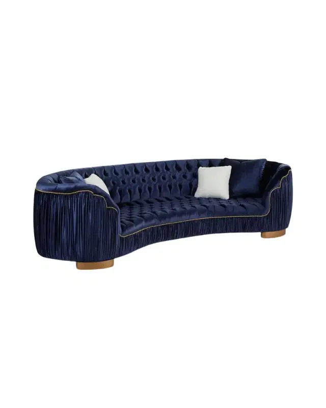 Haute House Emma Curved Sofa, 118.5"