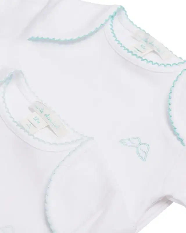 Marie Chantal Kid 's Picot Pima Cotton 7-Piece Bodysuit Set, Size Newborn-12M