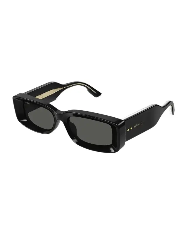 Beveled Acetate Rectangle Sunglasses