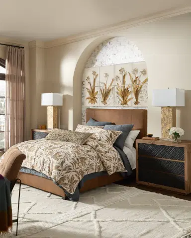 John-Richard Collection Real Touch Hydrangeas & Roses 9" Faux Floral Arrangement in Glass Vase | Thumbnail 1