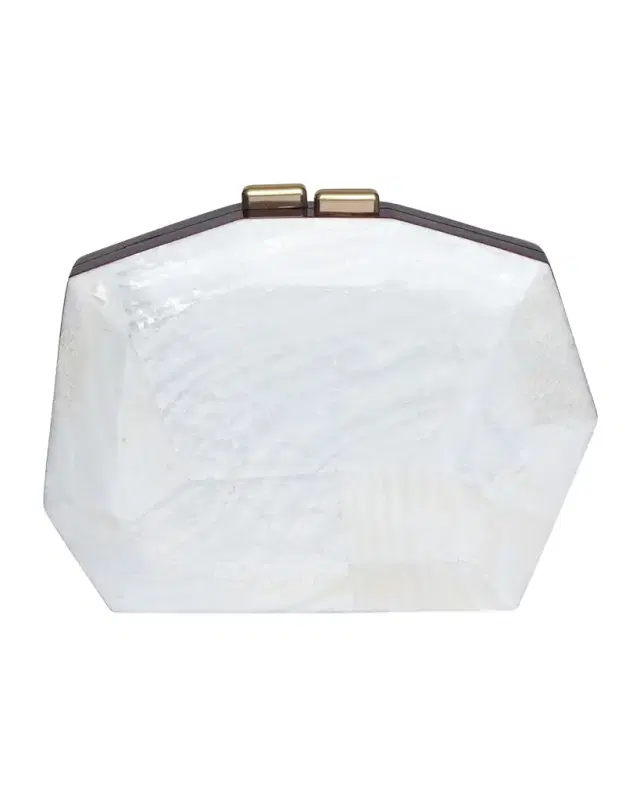 Rafe Meagan Faceted Shell Clutch Bag