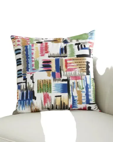 D.V. KAP Home Sketchbook Embroidered Pillow, 24" Square | Thumbnail 1