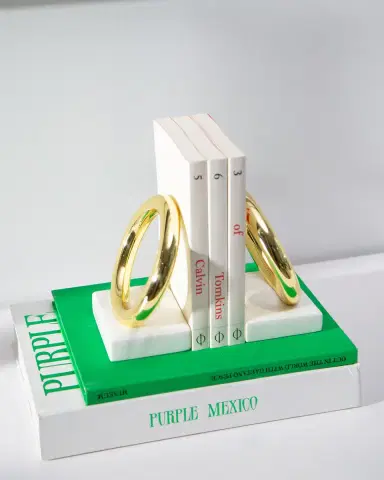 Anna New York Marble Ring Bookends, Set of 2 | Thumbnail 2 Anna New York Marble Ring Bookends, Set of 2 | Thumbnail 2