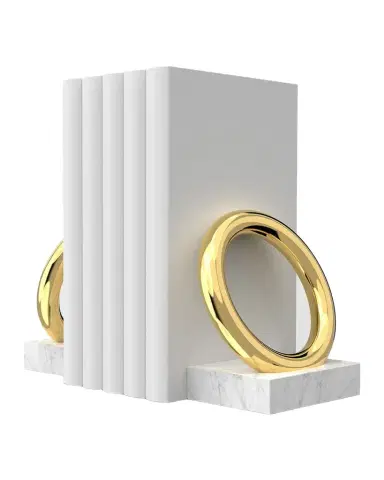 Anna New York Marble Ring Bookends, Set of 2 | Thumbnail 1 Anna New York Marble Ring Bookends, Set of 2 | Thumbnail 1