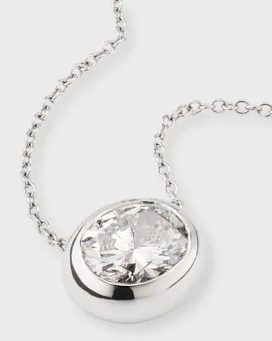 Fantasia by DeSerio Cubic Zirconia Bezel Set Oval Necklace | Thumbnail 3 Fantasia by DeSerio Cubic Zirconia Bezel Set Oval Necklace | Thumbnail 3
