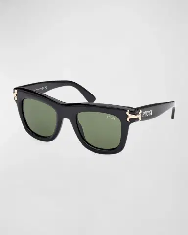 PUCCI Logo Acetate Square Sunglasses | Thumbnail 3