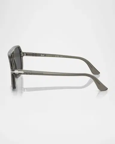 Persol Men 's Double-Bridge Acetate Aviator Sunglasses | Thumbnail 2 Persol Men 's Double-Bridge Acetate Aviator Sunglasses | Thumbnail 2