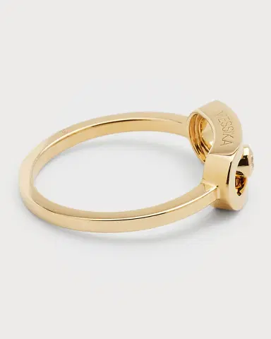 Messika Move Uno 18K Yellow Gold Diamond Bezel Ring, EU 54 / US 6.75 | Thumbnail 4