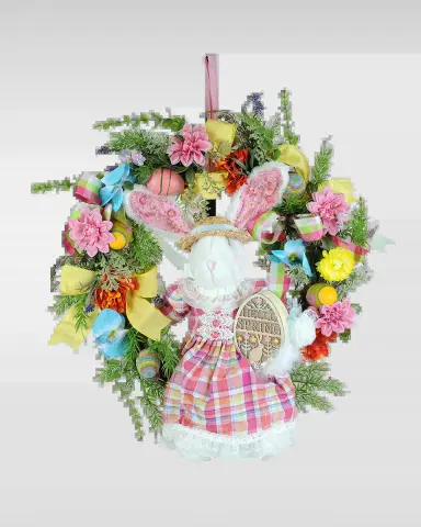 Karen Didion Lighted Hello Spring Wreath | Thumbnail 2