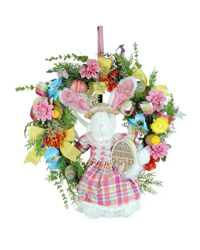 Karen Didion Originals Lighted Hello Spring Wreath