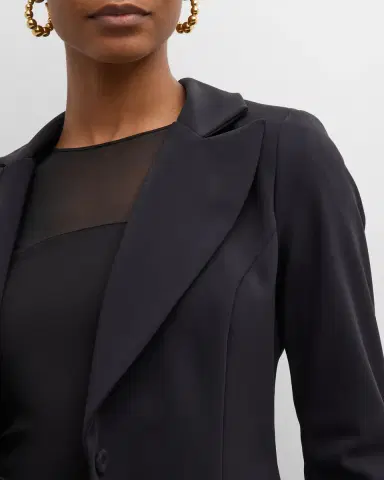 Chiara Boni La Petite Robe Alex Tailored Single-Button Blazer | Thumbnail 5 Chiara Boni La Petite Robe Alex Tailored Single-Button Blazer | Thumbnail 5