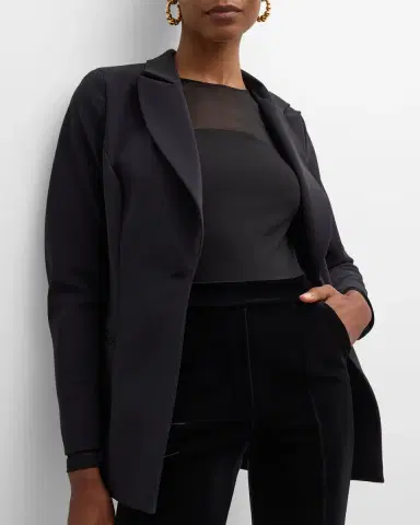 Chiara Boni La Petite Robe Alex Tailored Single-Button Blazer | Thumbnail 7 Chiara Boni La Petite Robe Alex Tailored Single-Button Blazer | Thumbnail 7
