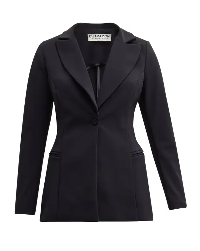 Chiara Boni La Petite Robe Alex Tailored Single-Button Blazer