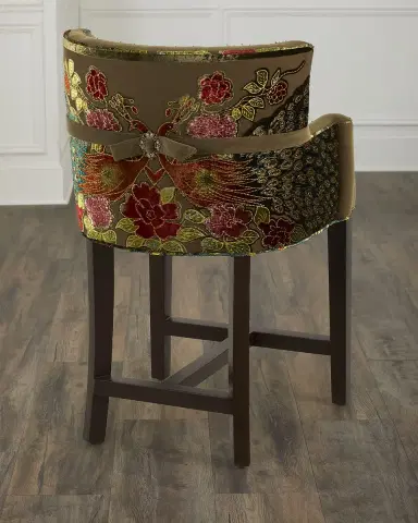 Haute House Peacock Tufted 27" Counter Stool | Thumbnail 1 Haute House Peacock Tufted 27" Counter Stool | Thumbnail 1