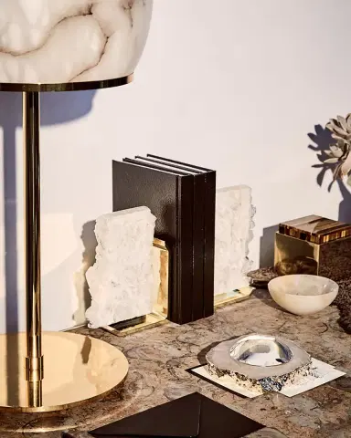 Anna New York Fim Geo Quartz and Aluminum Bookends | Thumbnail 3 Anna New York Fim Geo Quartz and Aluminum Bookends | Thumbnail 3