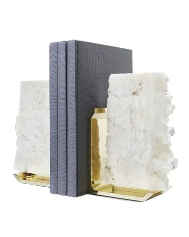 Anna New York Fim Geo Quartz and Aluminum Bookends | Thumbnail 1 Anna New York Fim Geo Quartz and Aluminum Bookends | Thumbnail 1