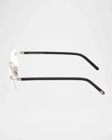 Tom Ford Men's Rimless Rectangle Blue Light-Blocking Glasses | Thumbnail 4 Tom Ford Men's Rimless Rectangle Blue Light-Blocking Glasses | Thumbnail 4