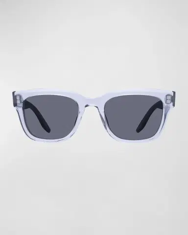 BARTON PERREIRA Men's Stax Clear Plastic Rectangle Sunglasses | Thumbnail 3