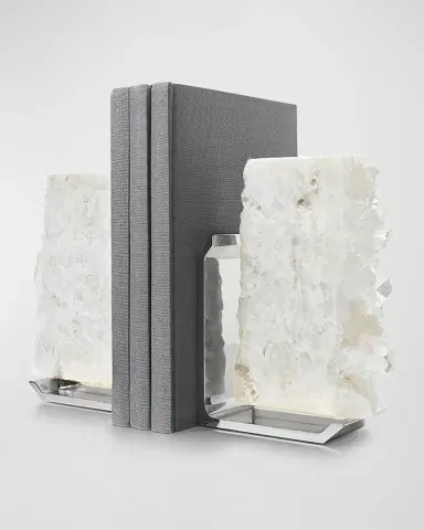 Anna New York Fim Geo Quartz and Aluminum Bookends | Thumbnail 2 Anna New York Fim Geo Quartz and Aluminum Bookends | Thumbnail 2