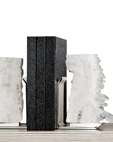 Anna New York Fim Geo Quartz and Aluminum Bookends | Thumbnail 1 Anna New York Fim Geo Quartz and Aluminum Bookends | Thumbnail 1