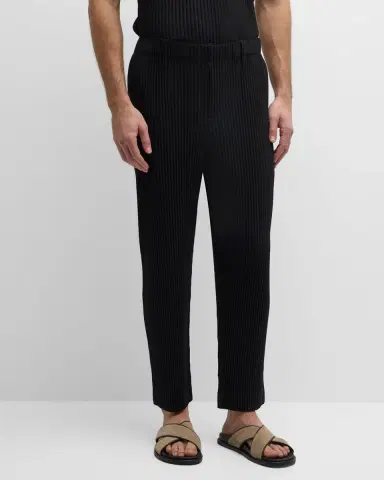 Homme Plissé Issey Miyake Men 's Pleated Straight Pants | Thumbnail 3