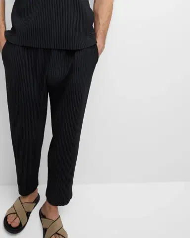 Homme Plissé Issey Miyake Men 's Pleated Straight Pants | Thumbnail 5
