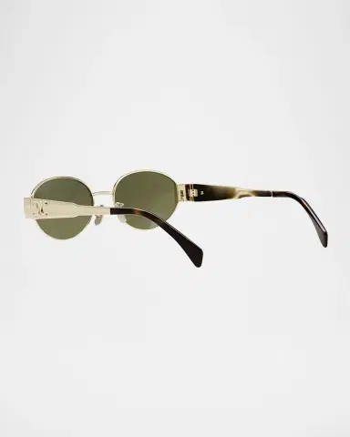 Celine Men's Triomphe Metal Oval Sunglasses | Thumbnail 2 Celine Men's Triomphe Metal Oval Sunglasses | Thumbnail 2