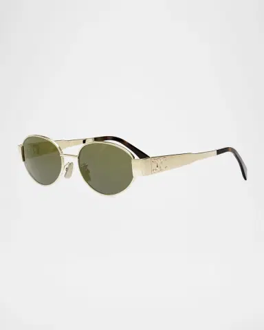 Celine Men's Triomphe Metal Oval Sunglasses | Thumbnail 3 Celine Men's Triomphe Metal Oval Sunglasses | Thumbnail 3