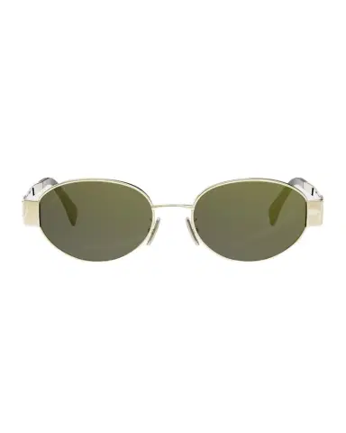Celine Men's Triomphe Metal Oval Sunglasses | Thumbnail 1 Celine Men's Triomphe Metal Oval Sunglasses | Thumbnail 1