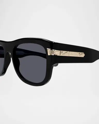 Gucci Men's Plastic Rectangle Sunglasses | Thumbnail 2