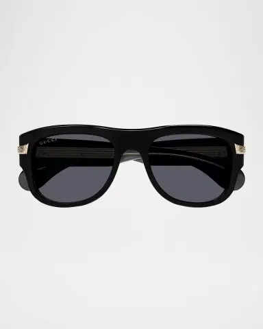 Gucci Men's Plastic Rectangle Sunglasses | Thumbnail 3